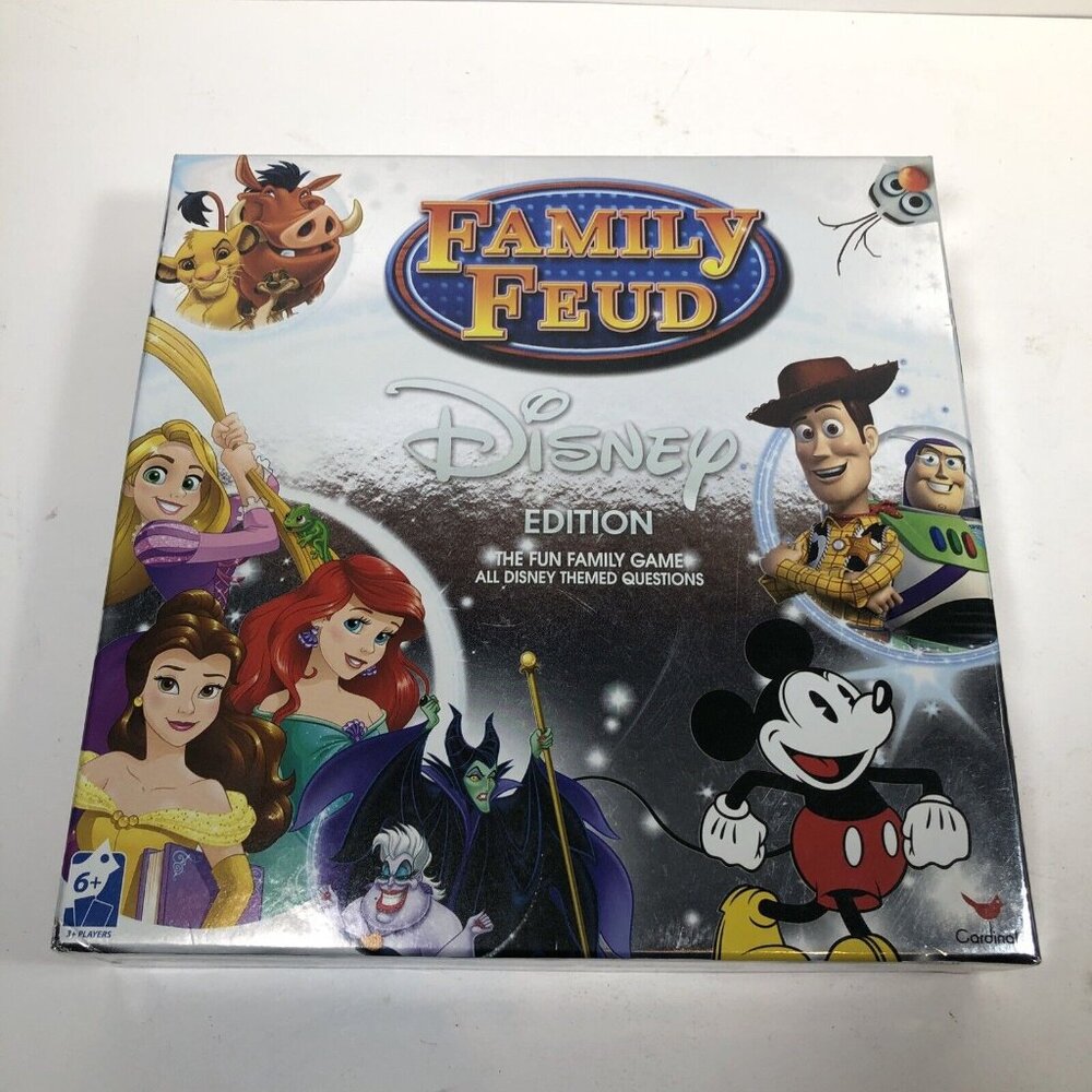 Family Feud Disney Edition Silver Box Signature Board Game 100% Complete EUC